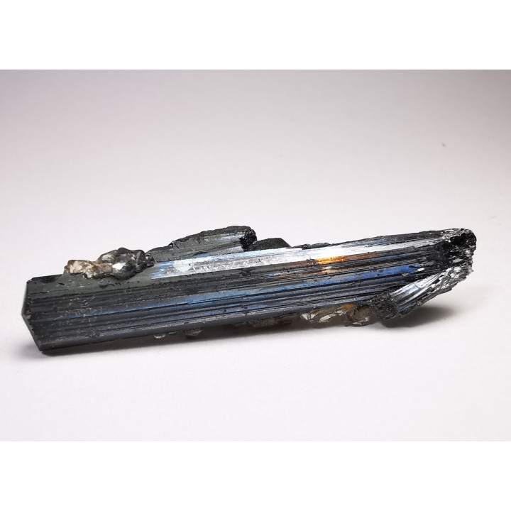 Fluorite on stibnite from Qinglong, Guizhou, CHINA