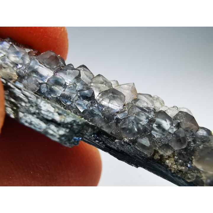 Fluorite sur stibine de Qinglong, Guizhou, CHINE