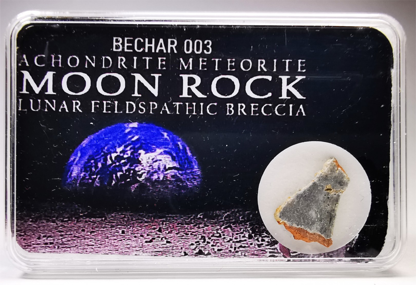 Météorite: Lunar bréche feldspath - Bechar003