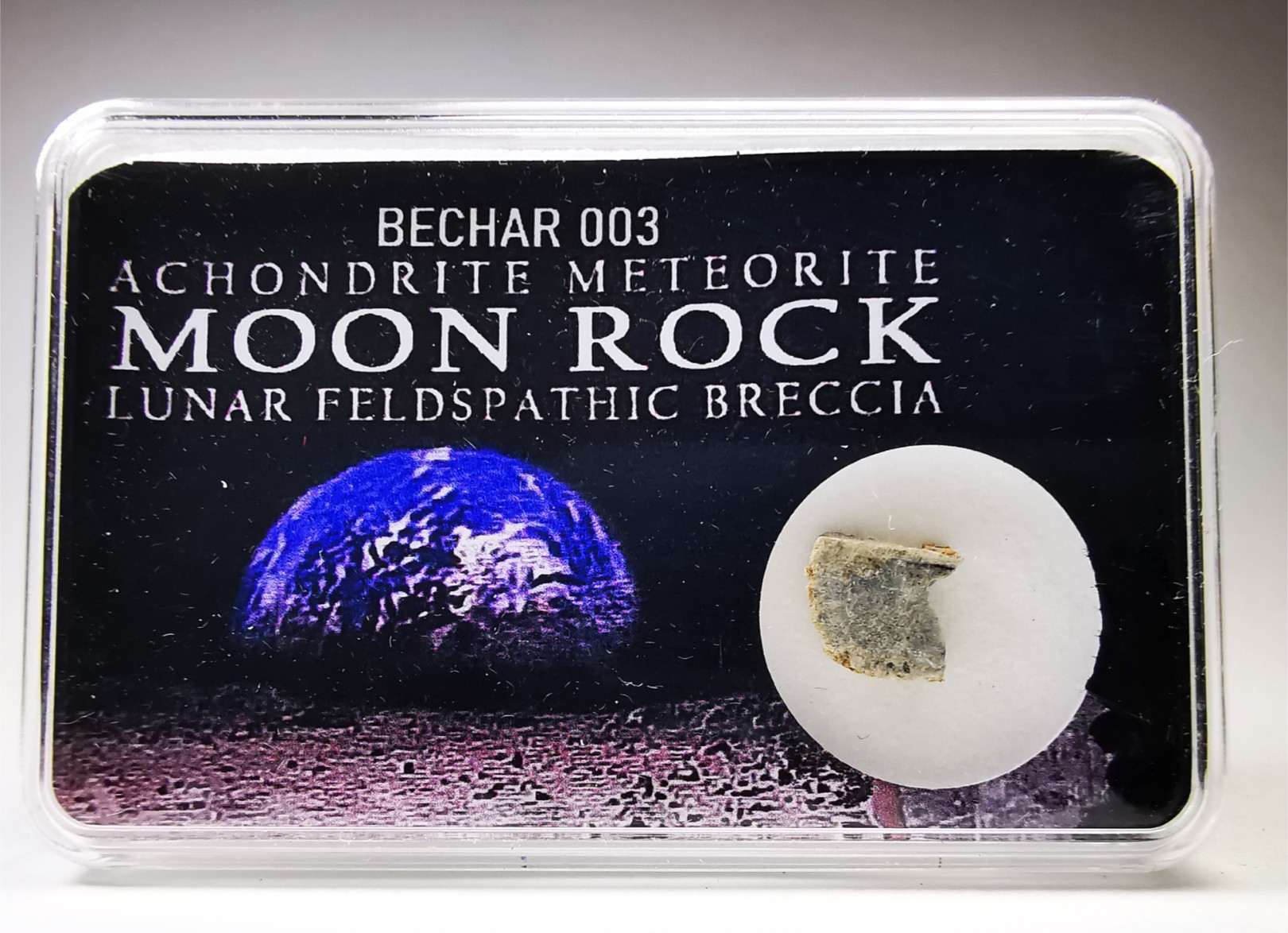 Météorite: Lunar bréche feldspath - Bechar003