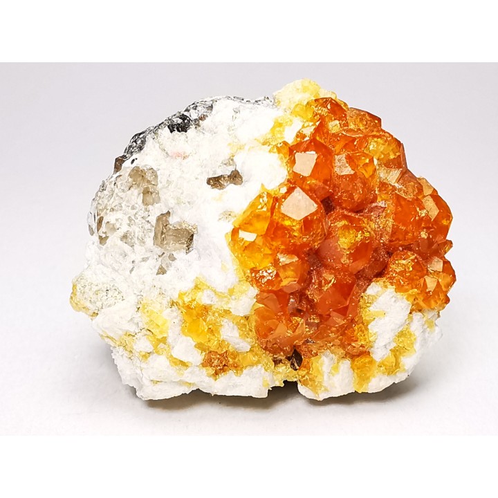 Spessartine Garnet on Quartz, China