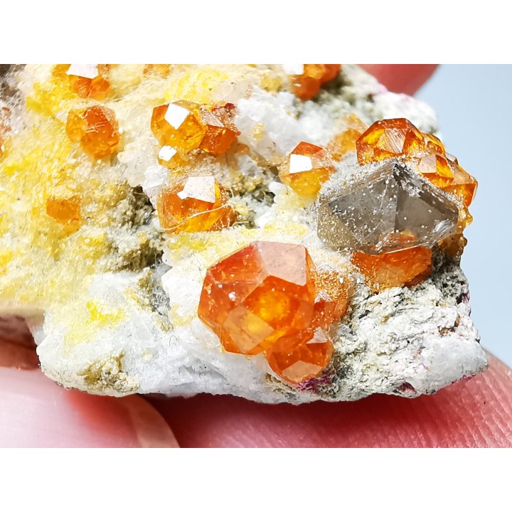 Spessartine Garnet on Quartz, China
