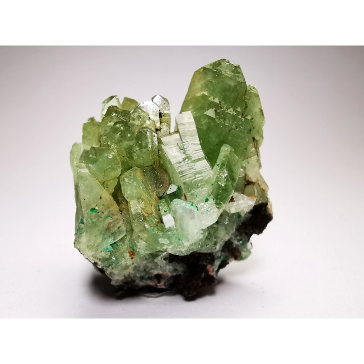 Barytine with dioptase inclusions - Katanga, DRC (Congo)