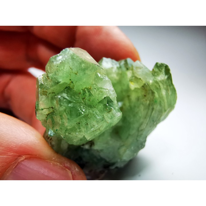 Barytine with dioptase inclusions - Katanga, DRC (Congo)
