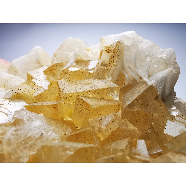 Fluorite and baryte from Marsanges Mine, Haute-Loire, France