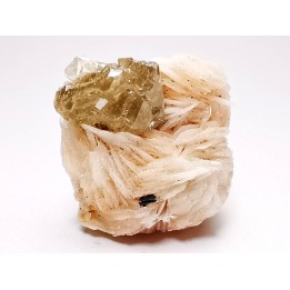 Fluorecent Cerussite on baryte from Morocco