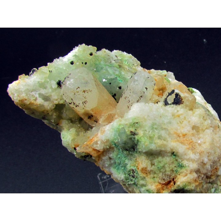 Calcite - Tyrolite - pyrolusite // l'armee celeste // Sainte Marie aux Mines