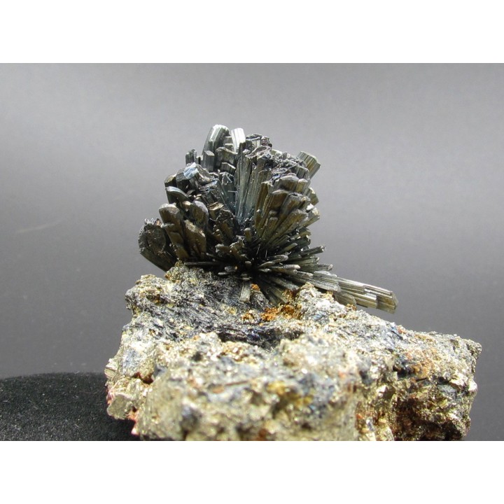 Stibine sur Pyrite  Boldut, Cavnic, Roumanie