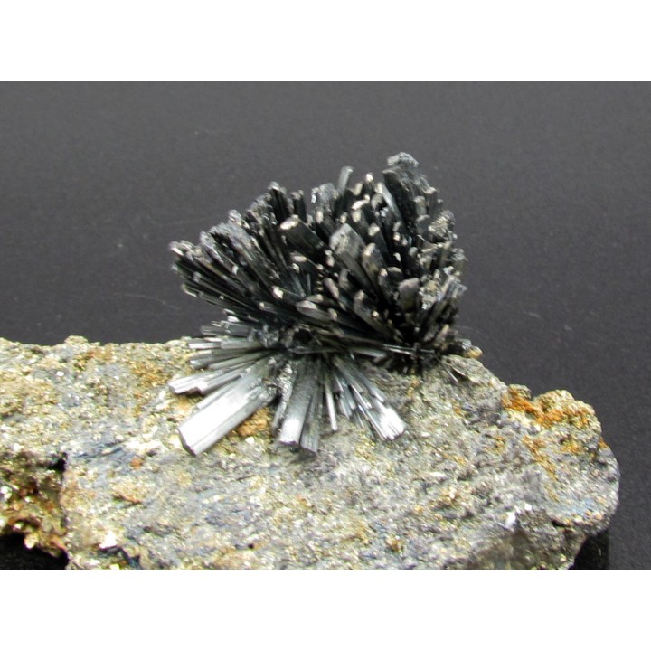 Stibine sur Pyrite  Boldut, Cavnic, Roumanie