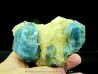 blue Apatite on calcite  slyudyanka, Lac Baikal - RUSSIA