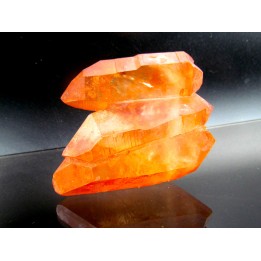 3 Quartz Hematoide biterminés // M’Sissi MAROC