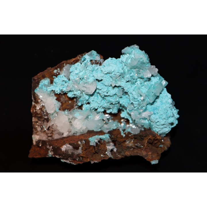 Hemimorphite on rosatite  ojuela mine, Mapimi, Mapimi, Durango, Mexico