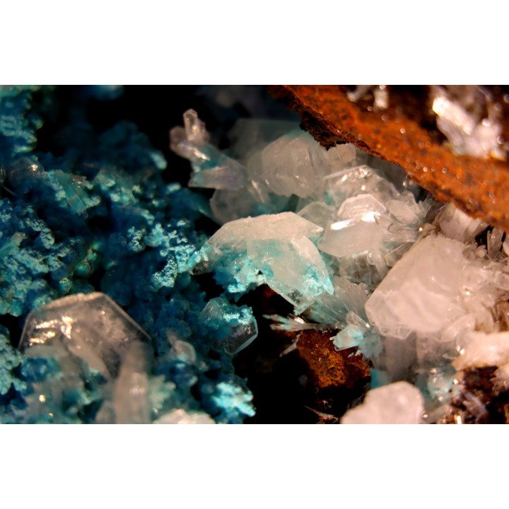 Hemimorphite sur rosatite ojuela mine, Mapimi, Mapimi, Durango, Mexique