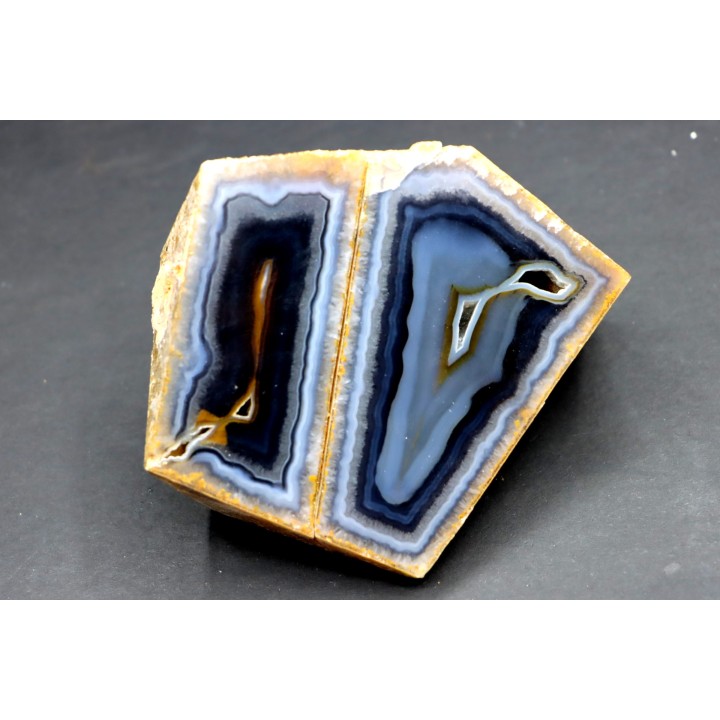 agate polyédrique, Bresil