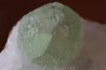 green fluorite on quartz –  Xianghualing Mine – Hunan province