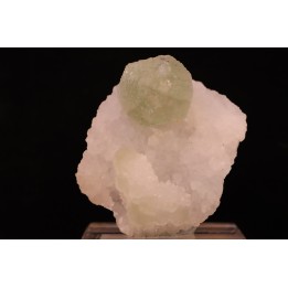 green fluorite on quartz –  Xianghualing Mine – Hunan province