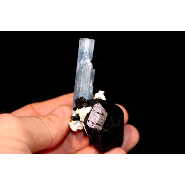tourmaline schrol and aquamarine