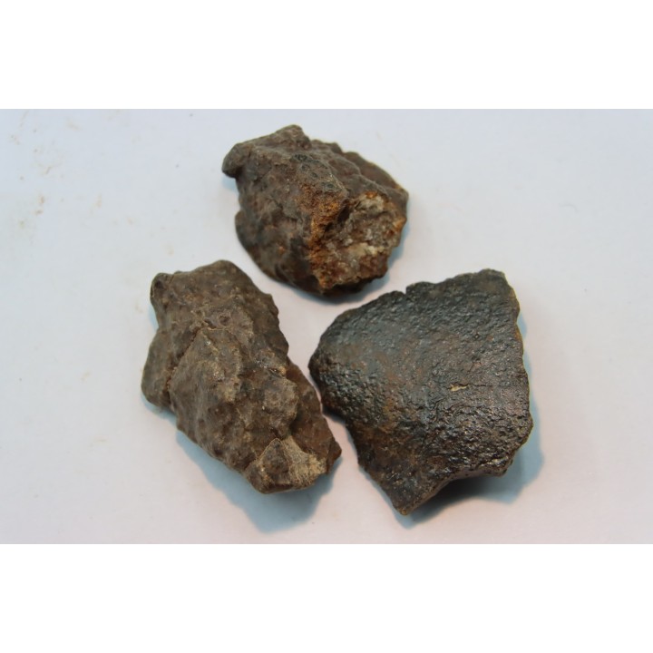 lot de 3 METEORITES CHONDRITE ORDINAIRE NWA