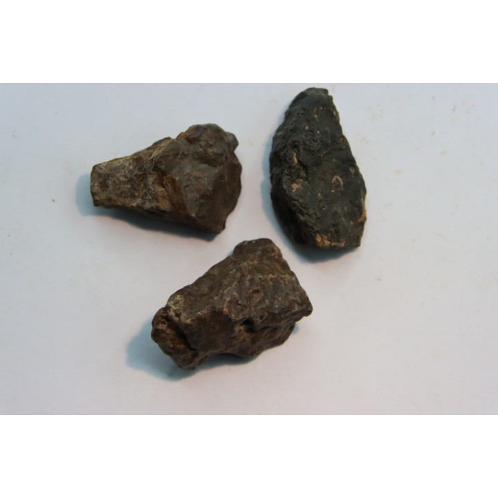 set of 3 METEORITES Ordinary chondrite NWA