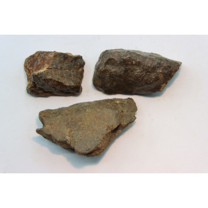set of 3 METEORITES Ordinary chondrite NWA