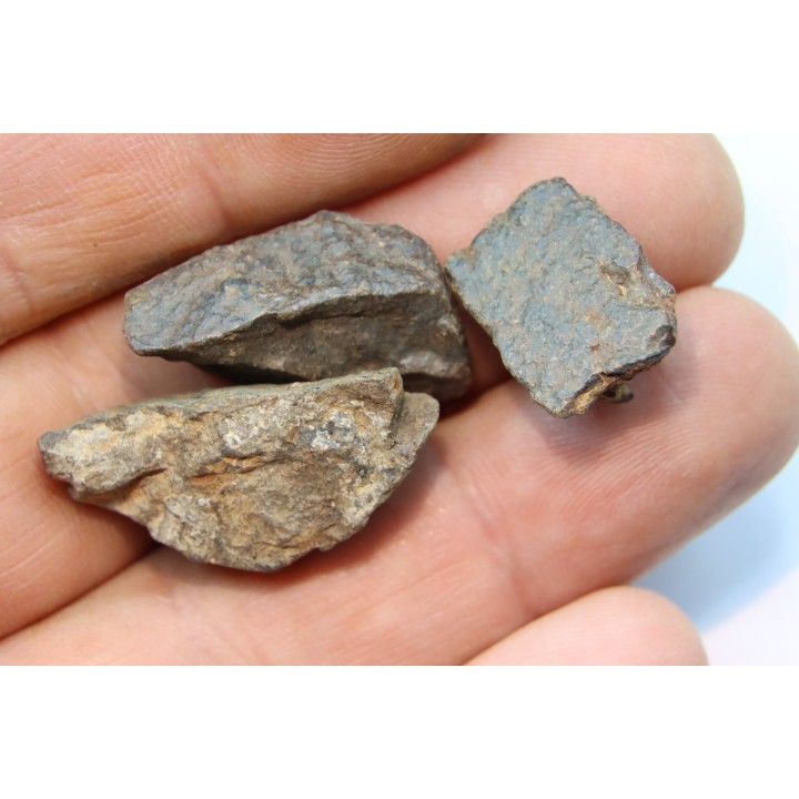 lot de 3 METEORITES CHONDRITE ORDINAIRE NWA