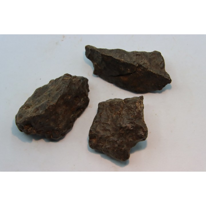 set of 3 METEORITES Ordinary chondrite NWA