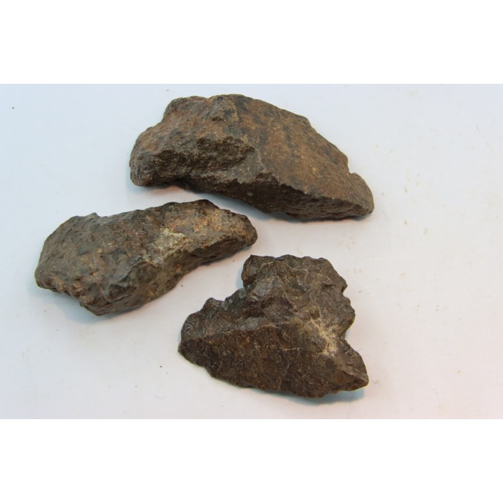 set of 3 METEORITES Ordinary chondrite NWA
