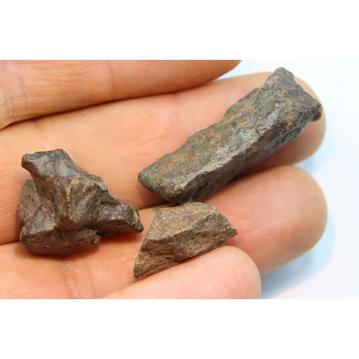 lot de 3 METEORITES CHONDRITE ORDINAIRE NWA