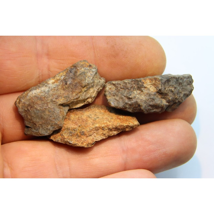 lot de 3 METEORITES CHONDRITE ORDINAIRE NWA