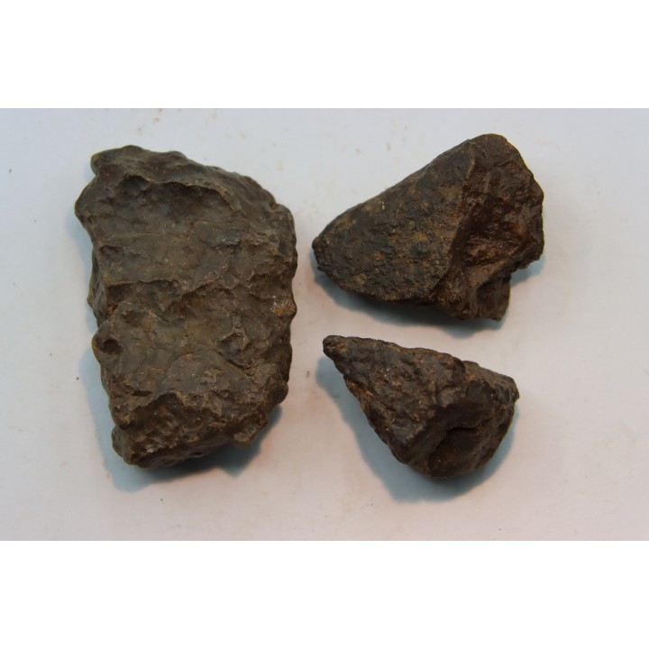 set of 3 METEORITES Ordinary chondrite NWA
